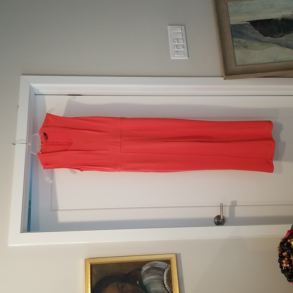 Splash Tangerine Jersey Jumpsuit Size S
